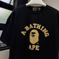 BAPE Overdye College Relaxed Fit Tee (Black)