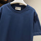 AMI de Coeur Embroidered Cotton T-Shirt (Navy)