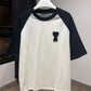 AMI de Coeur Knitted Patch Shirt (White/Black)