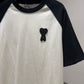 AMI de Coeur Knitted Patch Shirt (White/Black)