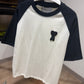 AMI de Coeur Knitted Patch Shirt (White/Black)