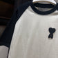 AMI de Coeur Knitted Patch Shirt (White/Black)