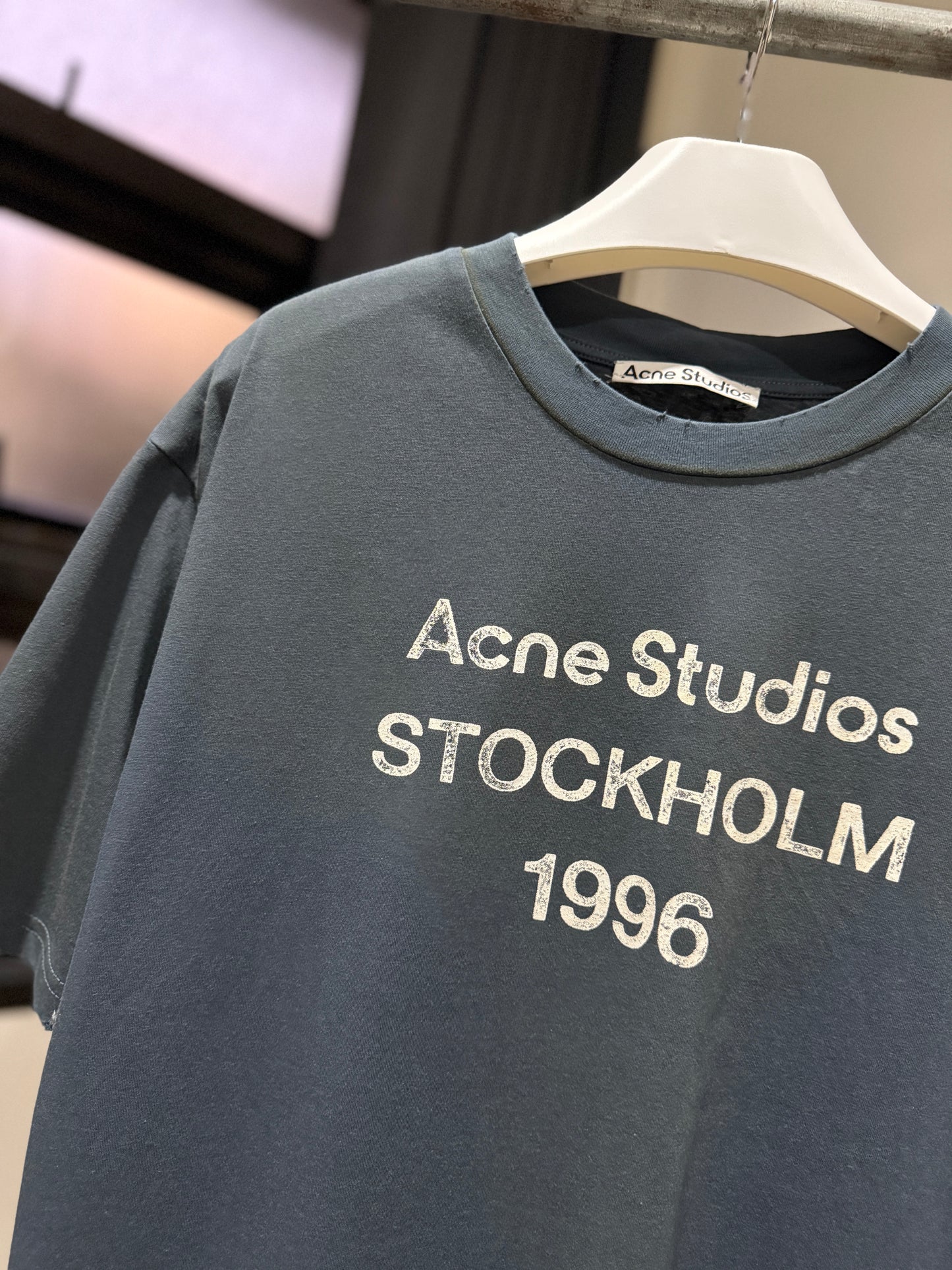 Acne Studios Relaxed Fit T-Shirt (Faded Blue)