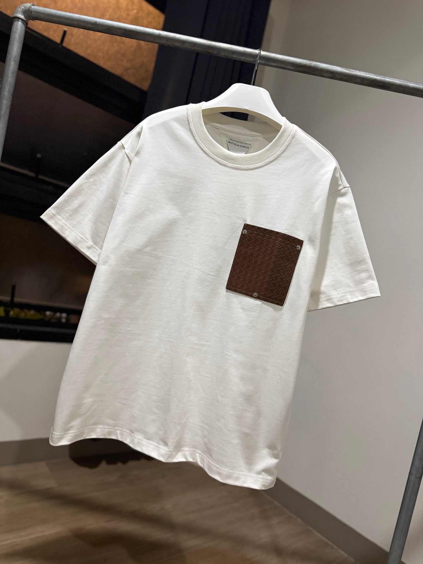 Bottega Veneta Pocket Oversized T-Shirt (White)