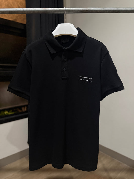 Moncler Button Polo Shirt (Black)