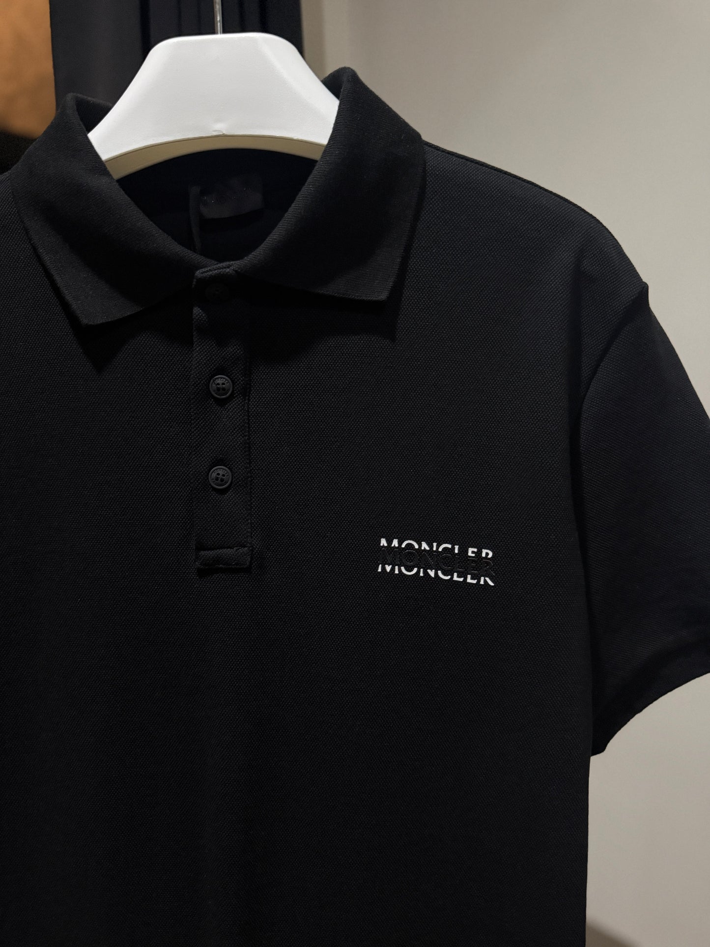 Moncler Button Polo Shirt (Black)