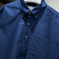 AMI de Coeur Embroidered Cotton Boxy Shirt (Boxy/Navy)