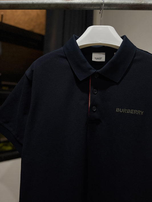 Burberry Polo Shirt with Lapel (Navy)
