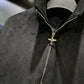 Louis Vuitton Debossed Suede Tracksuit Jacket (Black)