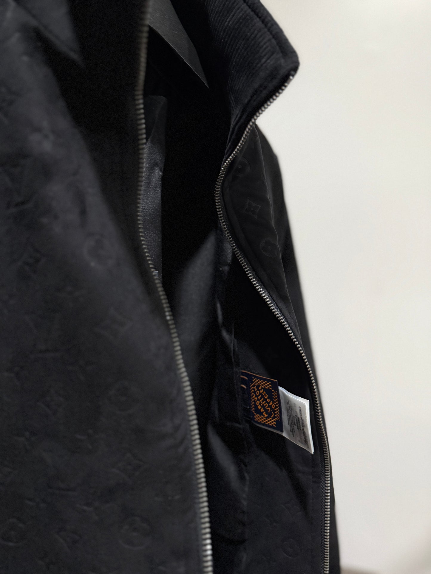 Louis Vuitton Debossed Suede Tracksuit Jacket (Black)