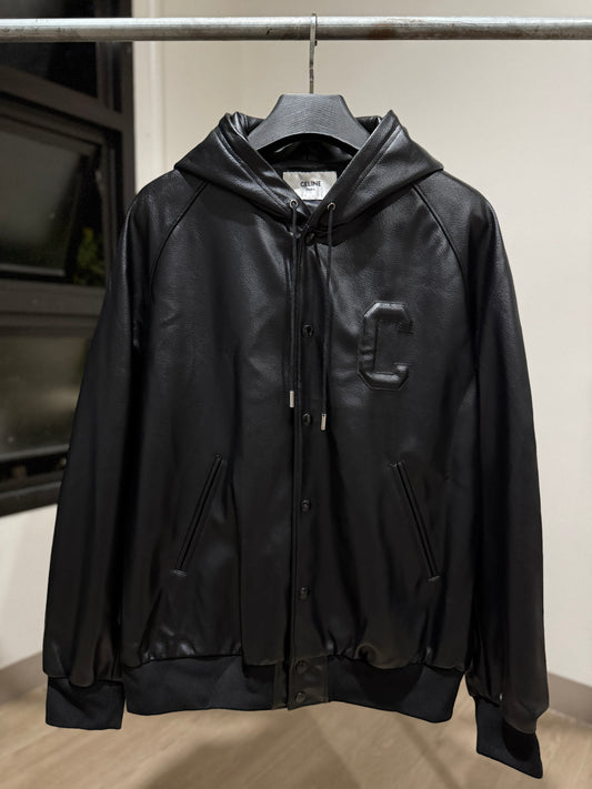 Celine Hooded Leather Jacket