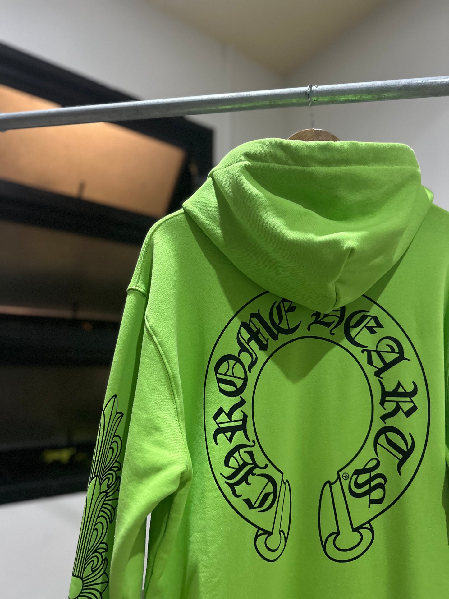 Chrome Hearts Neon Green Miami Exclusive Hoodie