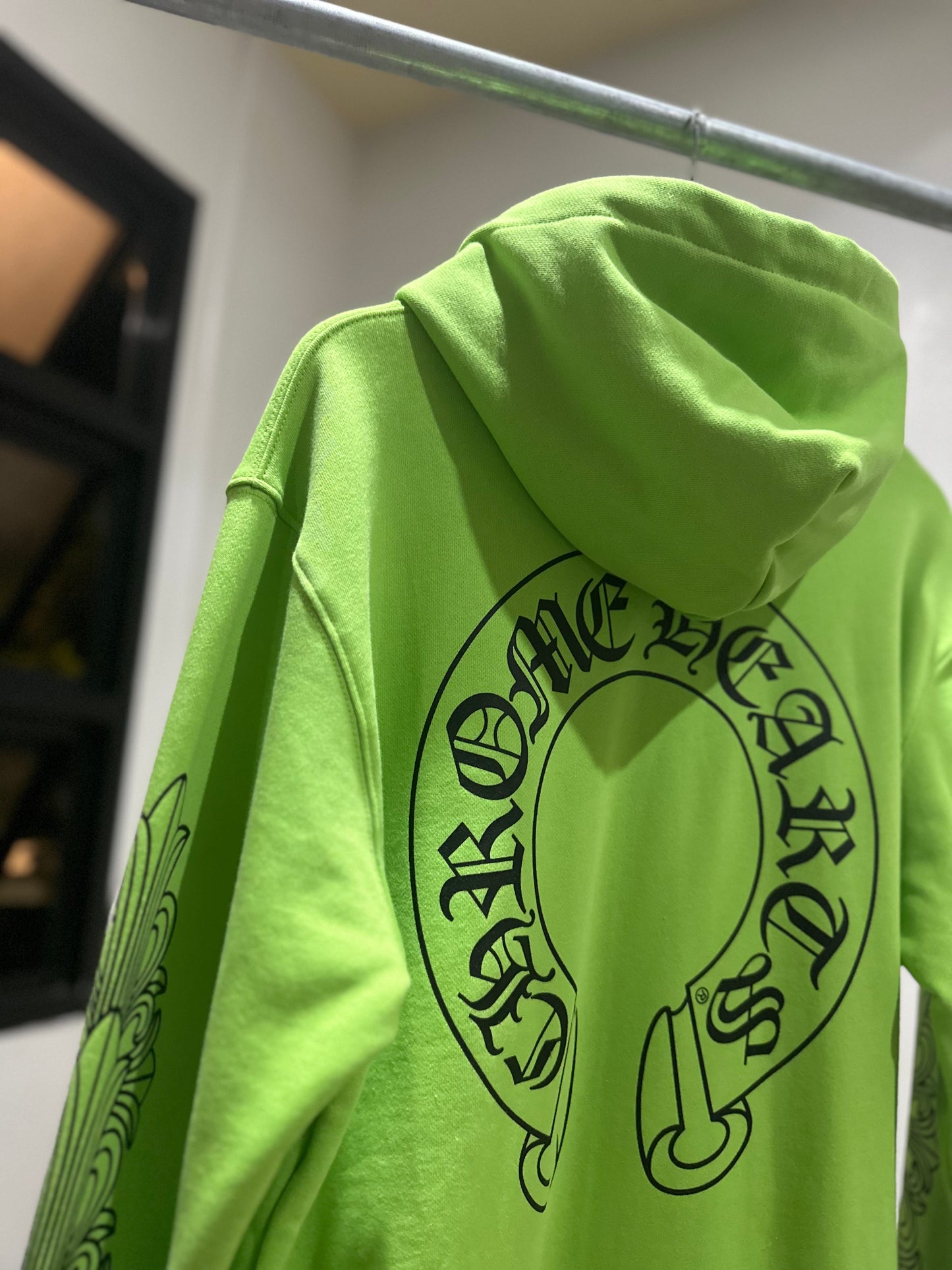 Chrome Hearts Neon Green Miami Exclusive Hoodie