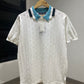 Louis Vuitton Monogram Pointelle Short Sleeved Polo Shirt