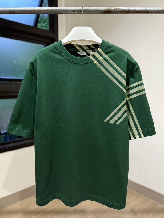 Burberry Check Sleeve Cotton T-Shirt