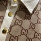 Gucci Cotton Silk Jaquard Polo Shirt (Beige/Ebony)