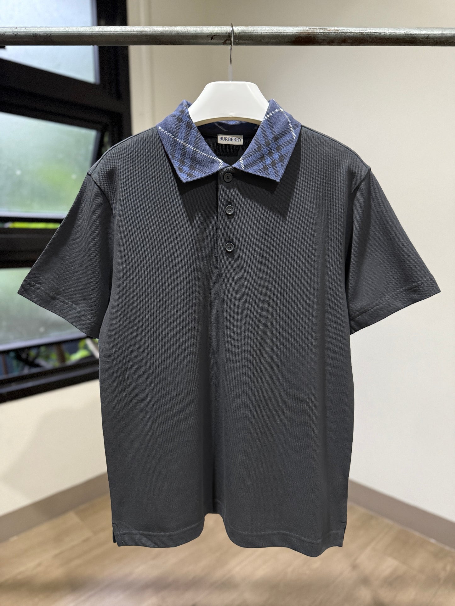 Burberry Check Collar Polo Shirt