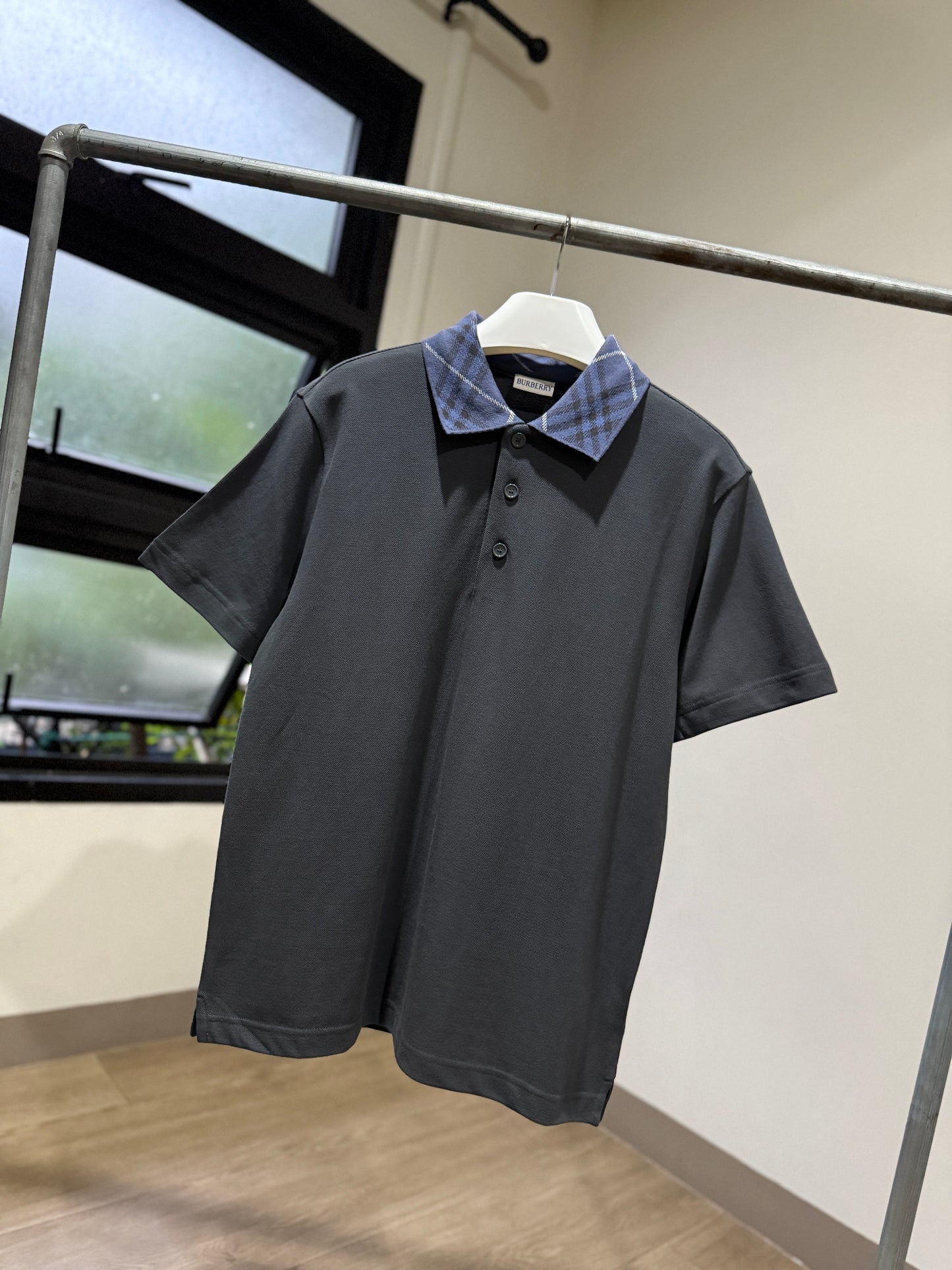 Burberry Check Collar Polo Shirt