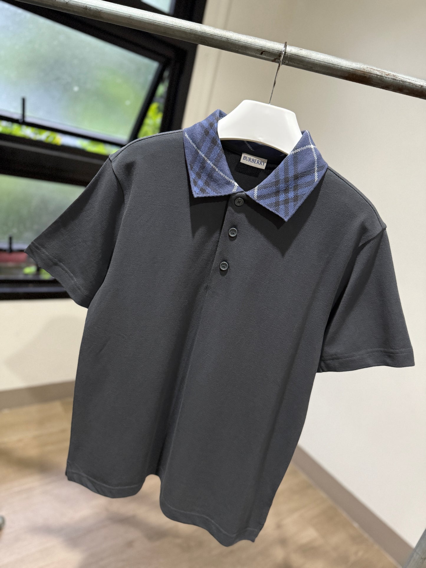 Burberry Check Collar Polo Shirt