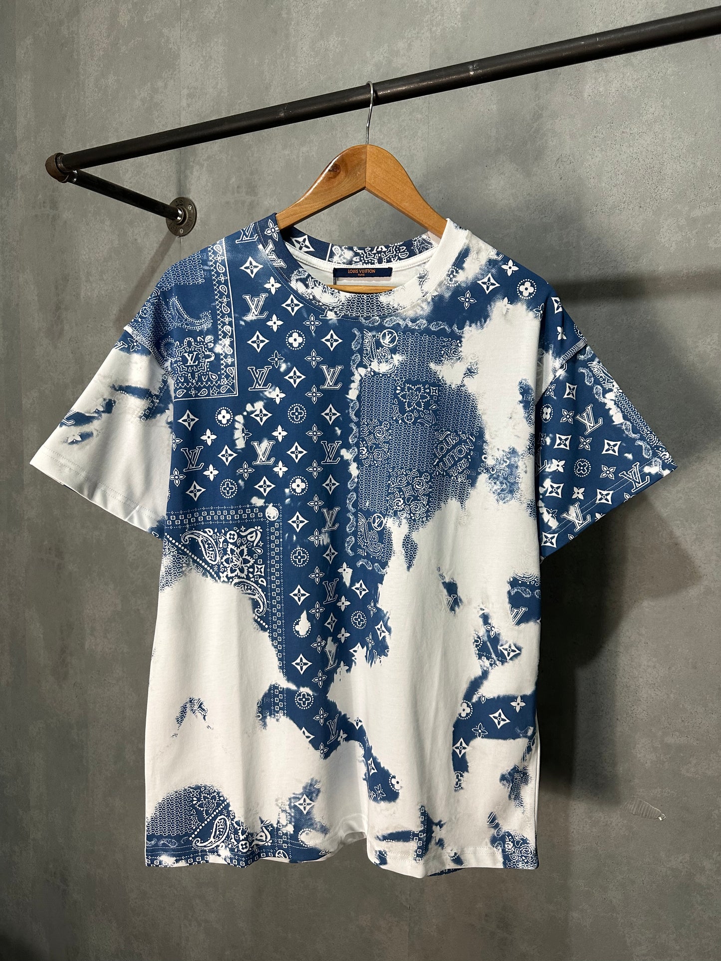 Louis Vuitton Monogram Bandana Printed T-Shirt Blue/WhiteLouis